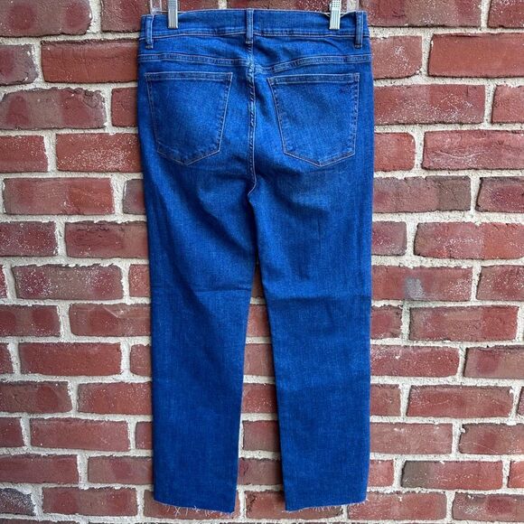 DL1961 $219 Mara Mid Rise Instasculpt Straight Jeans Stellar Raw Hem Women’s 30 - Picture 5 of 11